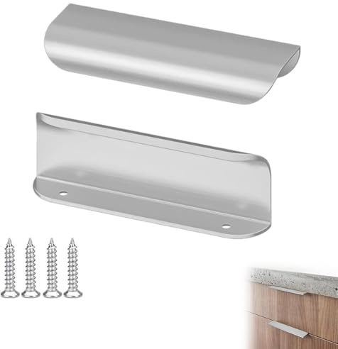 Maniglie Armadio Nascoste,Maniglia per Porta Balcone,Maniglia in Lega di Alluminio,Maniglias per Porta Scorrevole,Maniglias per Cassetto Dell'armadio,Maniglie Invisibili per Mobili,2 Pezzi,150mm