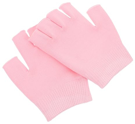 HOMSFOU Guantes Hidratantes de Gel para Manos Mujer Guantes Protectores Rosa para Cuidado y Nutrición Piel en Spa y Uso Diario