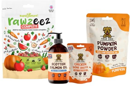 True Dog Raw Feeding Bundle | Natural Treats & Supplements for Dogs, Raw Food Diet, BARF, Grain, Gluten & Additive Free, Manufactured in the UK