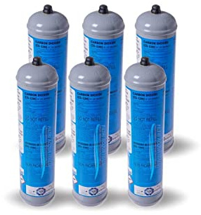 Bombole Co2 600 gr. Usa e Getta per Gasatori Acqua e Refrigeratori Attacco 11 mm passo 1 mm
