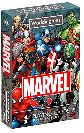 Waddingtons Number 1 Marvel Universe Playing Cards – Play with Superheroes Like Iron Man, Spider-Man & Captain America – Fun Gift for Kids & Adults Ages 6+