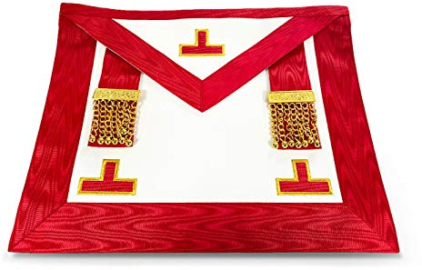 THE MASONIC COLLECTION - Grembiule da maestro adorabile di rito scozzese ASSR - Viene fornito in imitazione/pelle di agnello - Regalo massone ideale per gli uomini, Pelle di agnello, Taglia unica