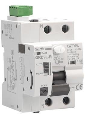 GEYA Richiusura automatica con dispositivo di richiusura automatica RCCB RCD ELCB di tipo A Interruttore di sicurezza(GRD9L-R-AC220V+A Tipo RCCB 2P-63A-300mA)