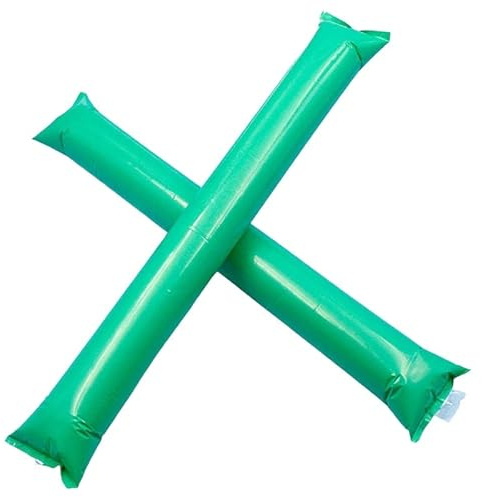 Confezione da 30 paia di applauditori gonfiabili rumorosi in plastica. Articoli di festa e animazione. Bastoncini di cotillon, ideali per calcio, feste, compleanni, comunione (60, verde)