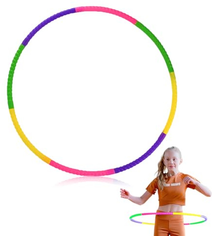 UEAVOID Hula Fitness Reifen para Niños, Plástico Desmontable, Danza, Gimnasio y Actividades de Fitness (Multicolor)