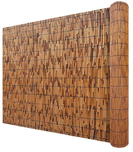 Ocultacion Jardin Exterior Rollo De Valla De Caña De Bambu Cañizo Terraza Valla Privacidad Cubrir Balcon Exterior Brezo Ocultacion 1.5 X 5 Mimbre Natural Vallas De Madera Jardin Celosias Decorativas