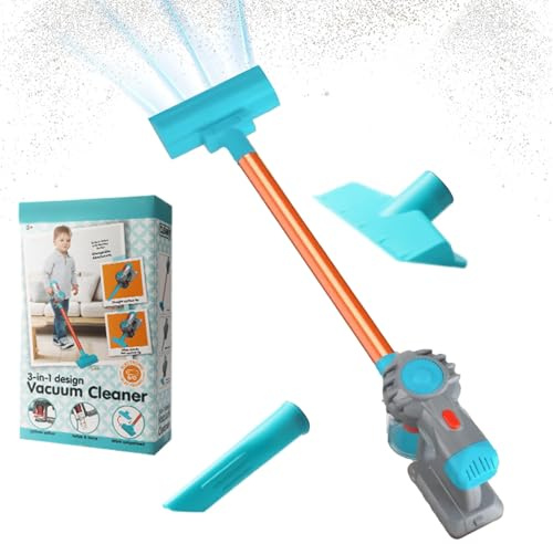 FxaumsGxuk Kinder Staubsauger,Pädagogisches Spielset Zur Nachahmung Der Reinigung | Spielzeug Staubsauger Zum Nachahmen Mit Wirklicher Saugfunktion,Für Spielzimmer Kinderzimmer Kindergarten