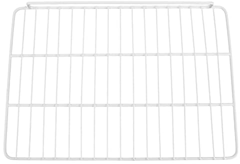 Étagère Latérale de Réfrigérateur en Acier Inoxydable 43,5x30cm | Grille Blanche à Bord Simple, pour Congélateur Coffre et Mini Frigo, Usage Dortoir