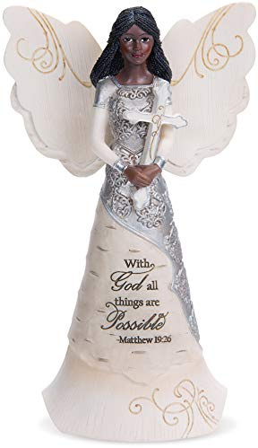 Pavilion Gift Company - with God - 6.5 EBN Angel with Cross