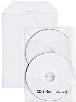 100 Clear CPP Movie Plastic Sleeves + 2 Disc Non-Woven Sleeves by StarTechDeals