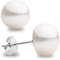 Perlenohrringe Damen und Frauen Ohrstecker, Süßwasser Zuchtperlen Knopfperle - SECRET & YOU - Perlen Ohrstecker Sterling Silber 925