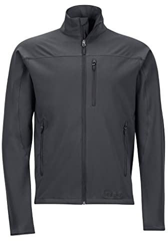 MARMOT Men's Tempo Jacket, Warm Breathable Water-Resistant Softshell, Jet Black, Small