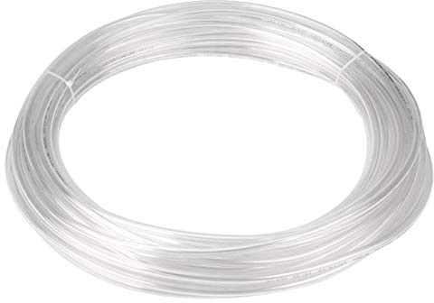Quickun Pneumatic Tubing 8mm x 5mm PU Polyurethane Tube Air Hose Line for Air Compressor Fitting or Fluid Transfer (Clear 32.8ft/10Meters)