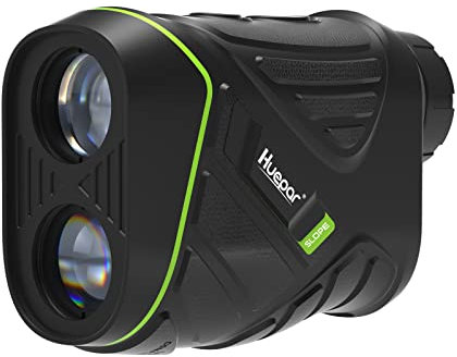 Huepar HLR600 Golf-Entfernungsmesser, sechsfacher Laser-Entfernungsmesser mit Flugbahn-/Fahnenmastsperre/Entfernungs-/Höhen-/Geschwindigkeitsmodus, starker Magnetstreifen für Golf, Jagd, Outdoor