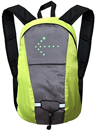 Mochila Reflectante, Mochila para 15 L, Mochila LED Intermitente, 500 mAh, Chaleco Ciclismo USB Recargable, Bolsa Seguridad con señal Luminosa para Ciclismo, Courir