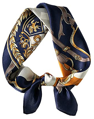 Riho 12 momme Hombres 100% seda de morera Pañuelo Bufanda Cubierta Para La Cabeza (53x53cm) (Anacardo)