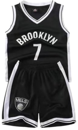CLZWFZ 11#7#Basketball Trikot Kit Kinder Fans Trikot Jungen Sportbekleidung Ärmellose Basketballweste Tops und Shorts Sport Set Sommer Trainingsanzug Geschenke für Jungen Grils,7# black,XL