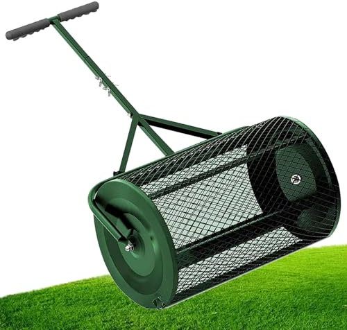 SACLMD Fertilizer Peat Moss Spargir,Spartir di rulli di Muschio di Torba,spargitore Compost per Giardino da Giardino,spargitore di Muschio di Torba,per la Semina,Green-32 * 60cm