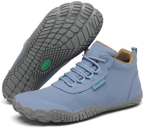 SAGUARO Barfußschuhe Herren Barfuss Schuhe Damen Barfusschuhe Leicht Zehenschuhe Bequem Fitnessschuhe rutschfest Traillaufschuhe Barefoot Shoes mit Zero-Drop Sohle Himmel Blau,EU Gr.40