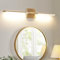 EIDEARAY Long Strip LED Wall Lamp, Modern Nordic Style Sconce Linear Gold Wall Light Bar Vanity Light Fixtures for Stairs, Bedroom, Living Room Background Decoration, Mirror, Neutral Light 4000k IP44