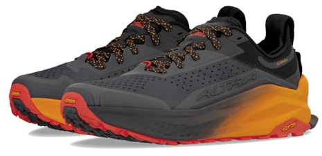 ALTRA Scarpe da Trail Running Olympus 6 da Uomo, Nero/Arancione, 42 EU