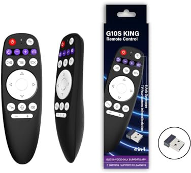BOXPUT G10S King Télécommande universelle pour Smart TV et Android Box | BT 5.0 + 2.4G Dual-Mode | Souris à air avec gyroscope 6 axes | Commande vocale et fonction d'apprentissage infrarouge |