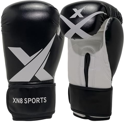 Xn8 Boxningshandskar fuskläder boxningshandskar för kickboxning MMA brottning muay thailändsk karate, ventilerad handflata flerskiktat skydd män kvinnor vuxen (8 oz 12 oz 14 oz 14 oz 16 oz)