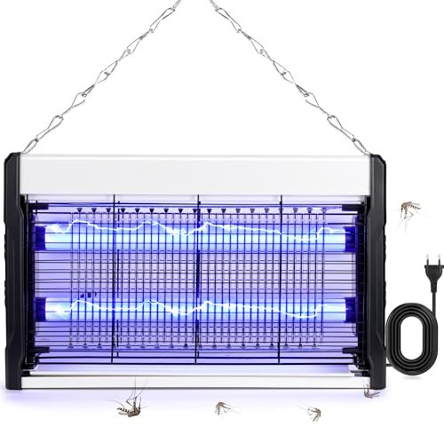 Insektenvernichter Elektrischer 3000V, Wandmontierter Mückenlampe Bug Zapper mit Kabel, Insektenlampe Elektrische Fliegenfalle Mückenfalle Fliegenfänger