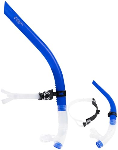 DynamicNord - Frontal Tuba de Natation Haut de Gamme - Conçu en Allemagne - Tuba Avant avec Embout buccal en Silicone, Sangle de tête en Silicone, Tuba de Natation