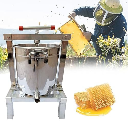 Manuell honungsextraktor, honungspressmaskin för bivax och frukt, perfekt för hem och kommersiellt bruk, effektiv honungspressare för enkel extraktion