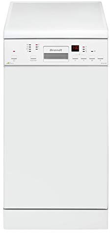 Brandt DFS1010W Independiente 10cubiertos A++ lavavajilla - Lavavajillas (Independiente, Negro, Slimline (45 cm), Negro, Botones, LED)