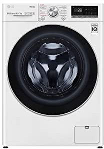 LG V7WD107H2E, Klasse E, Frontlader-Waschtrockner 10,5 - 7 kg, 1400 U/min, AI Direct Drive, Wi-Fi, Tiefenreinigung mit Dampf, TurboWash, Größere Kapazität, 62 x 60 x 85 cm ꟷ Weiß