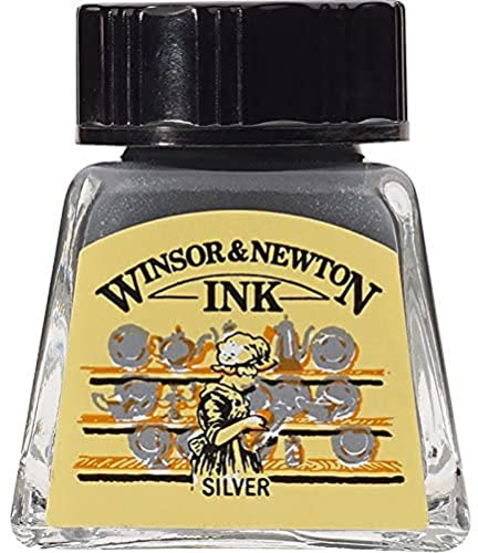 Winsor & Newton Drawing Ink Bottle 15 ml 617 Silver Series 2 Row