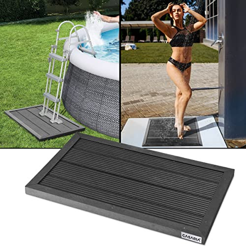 Casaria Élément de Sol pour Jardin en WPC Bois pour Douche Solaire Piscine Support échelle de Piscine