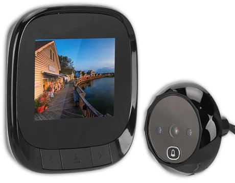 Campanello Vision, Campanello Smart Cat Eye 2.4in TFT HD Fotocamera Digitale Elettronica Cat Eye Campanello Digitale Spioncino per Porta Visione Notturna Video Campanello per la Sicurezza Domestica