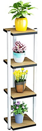 3/4-vånings blomsterbänk, växthylla, blomstertrappstativ på flera nivåer, för inomhus, utomhus, vardagsrum, trädgård, balkong (4 våningar)