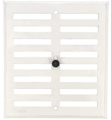 Amig - Rektangulärt aluminiumgaller - Ventilationsgaller för luftutlopp - Perfekt för köks- och badrumstak - Mått: 170 x 190 mm - Färg: Vit
