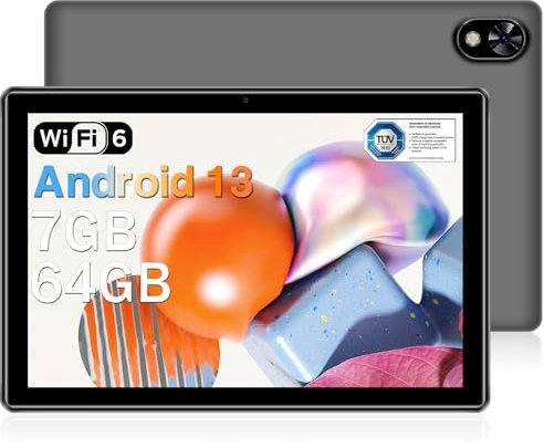 DOOGEE U9 2024 Tablet 10 Pulgadas Android 13 Tablet Niños 7GB RAM+64GB ROM(TF 1TB),5060mAh Batería Tablet Infantil Pantalla HD 1280*800 IPS, 5MP Cámara Widevine L1 Tableta BT5/Type-C/WiFi 6/OTG-GRIS