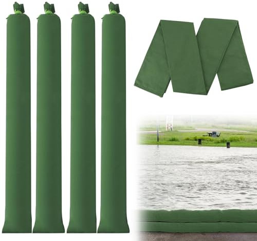 YSOOUA Sandsäcke Hochwasser Silosandsack 4 Stück Wiederverwendbare Sandsäcke mit Zugband 120x19cm Sandsack Hochwasserschutz für Home Store Garage Garten