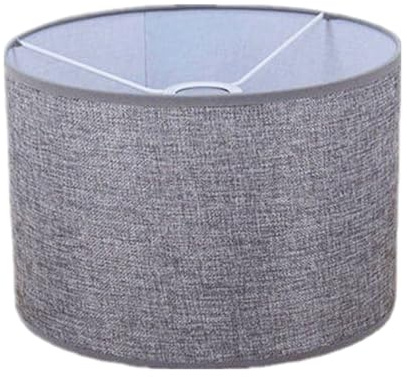 Fabric Lamp Shade Modern Fabric Drum Light Shade for Ceiling Lights Table Lamps and Floor Lamps Pendant Light Shades Ceiling for Living Room Bedroom Cylindrical Shades for Lamp 26x19 cm (Grey)