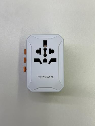 TESSAN Universal Travel Adapter, Travel Plug Adapter Worldwide with 5 USB Ports (3 USB C), International Plug Adaptor for UK to Europe USA Australia France Germany Spain Ireland Japan (Type C G A I)