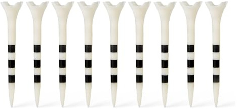 Amazon Basics Golf Tees with Height Marker System -2-3/4 Inch - Recycled Plastic Tees with 4-Prong Head - Golf Course Accessories - White - 100 Pack