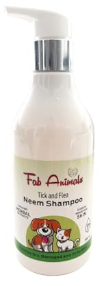 Fab Animals Tick and Flea Neem Shampoo and Conditioner - Natural Formula, No harsh chemicals like SLS and SLES, providing soothing relief and refreshing comfort for cats and dogs
