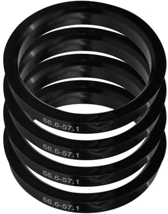 4 Stück Zentrierringe 66.6 auf 57.1, Kunststoff Radnaben Zentrierringe, Kompatibel mit VW, Mercedes Benz, Audi, Radnaben Zentrierringe zur Alufelgen oder Stahlfelgen, Reduzierung von Vibrationen