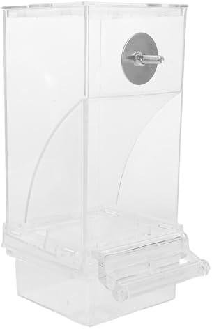 DOITOOL Dispensador de Agua para pájaros - Contenedor Transparente para alimento, comedero para codornices, Bebedero para Loros y Otros pájaros pequeños