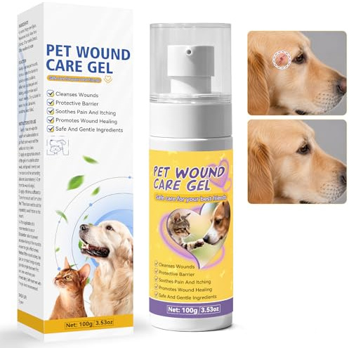 Gel Para El Cuidado De Heridas De Mascotas, Ideal Para Perros, Gatos y Otras Mascotas, Trata Eficazmente Abrasiones, Arañazos, Mordeduras y Más, Primeros Auxilios Para Mascotas, Ingredientes Seguros