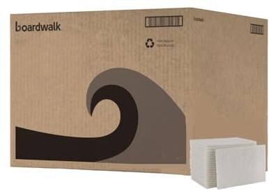 Boardwalk 98BWK LD 6 in. x 9 in. Light Duty Scour Pad - White (20/Carton)