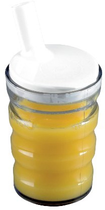 Homecraft Clear Non Spill Cup, Portable Travel Mug with Straw Lid for Children, Elderly and Disabled, Size Small