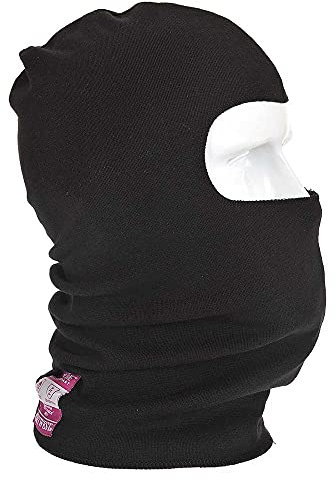 Portwest Flammhemmende, antistatische Kopfmaske, Größe: Einheitsgröße, Farbe: Schwarz, FR18BKR