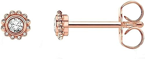Thomas Sabo Einzel Ohrstecker Blume weißer Stein roségold vergoldetes Silber H2137-416-14